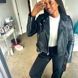 ASOS Black Leather Biker Jacket